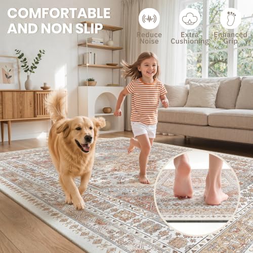 zesthome Felt and Rubber Backing Rug Pad 6x9-1/4 Thick, Non Slip Protective Cushioning Rug Pads, Carpet Gripper Keep Rugs in Place, Dual Surface Cushion for Hardwood, Floors, Finishes(6'x9', Black)