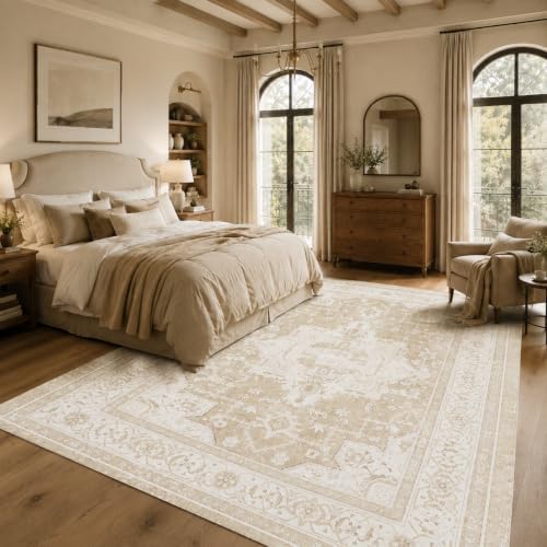 6x9 Area Rug for Living Room Vintage Washable Non Slip Rugs