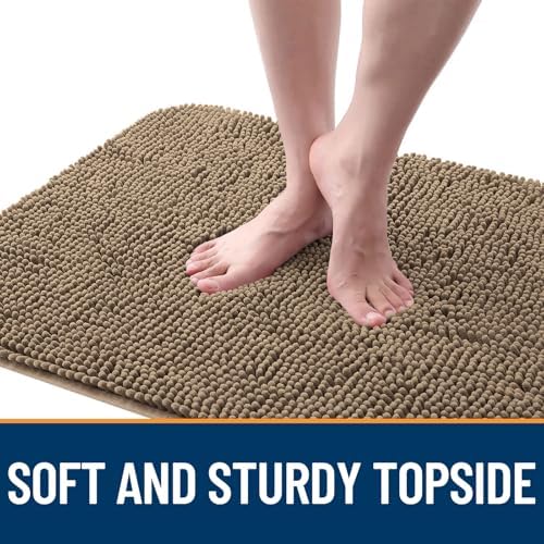 OLANLY Dog Door Mat for Muddy Paws 48x30, Super Absorbent Chenille Mud Mat