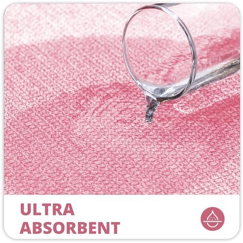 Bosap Bath Mat,Ultra Thin Bathroom Runner Rugs,Large Bath Mats for Bathroom,Quick Dry,Non-Slip,Machine Washable,Low Pile,Bath Rug,Shower Outside,Sink,Home Decor Accessories.Pink,2'x5'（24x60inch）