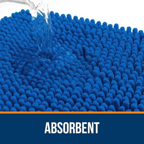 OLANLY Bathroom Rugs 30x20, Extra Soft Absorbent Chenille Bath Rugs