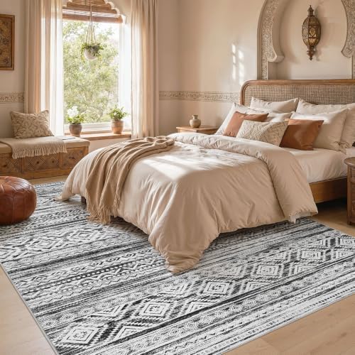 cotiled Boho 5x8 Area Rugs for Living Room: Soft Moroccan Washable Rug