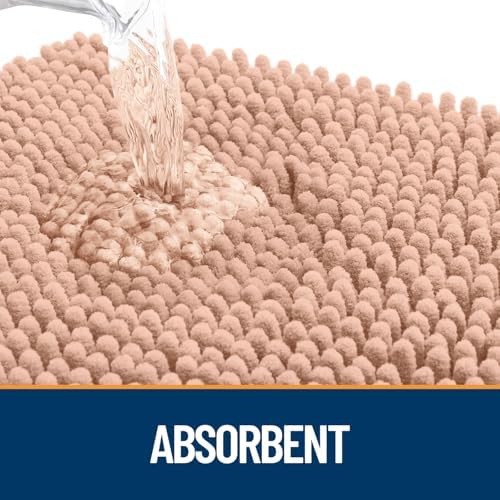 OLANLY Dog Door Mat for Muddy Paws 54x32, Super Absorbent Chenille Mud Mat