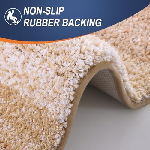OLANLY Bathroom Runner Rug 47x24, Extra Soft Absorbent Microfiber Bath Rugs