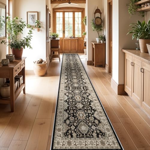 Washable Hallway Runner Rug 3x16: Non Slip Runner Rugs with Rubber Backing