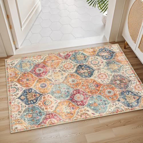 Lahome Washable Rugs for Entryway, 2x3 Kitchen Rugs Non Slip Washable