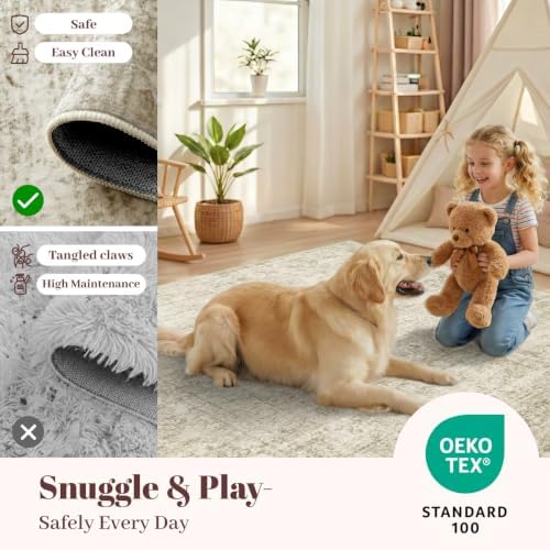 Homemate Washable Rug 2x6 Area Rugs - Vintage Rugs for Living Room