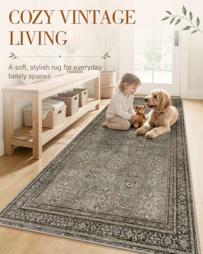 OLANLY 2x3 Washable Small Rug Non Slip Indoor Door Mat for Entryway Bedside