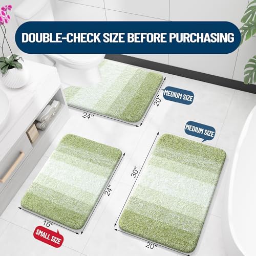 OLANLY Bathroom Runner Rug 47x20, Extra Soft Absorbent Microfiber Bath Rugs