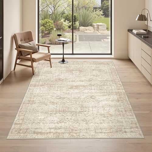3x5 Rug for Entryway,Washable Area Rug,Beige