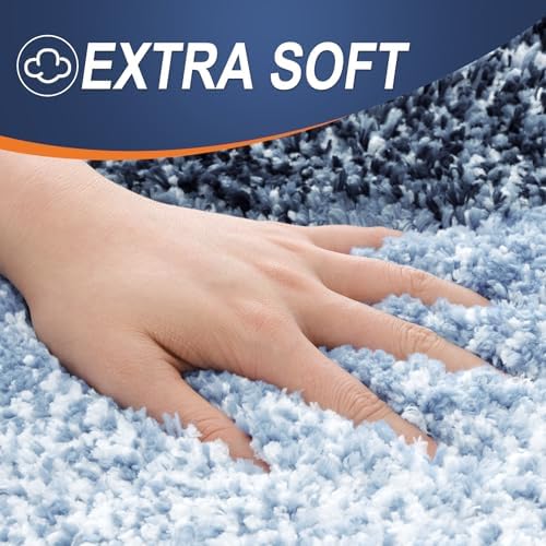 OLANLY Bathroom Runner Rug 59x17, Extra Soft Absorbent Microfiber Bath Rugs