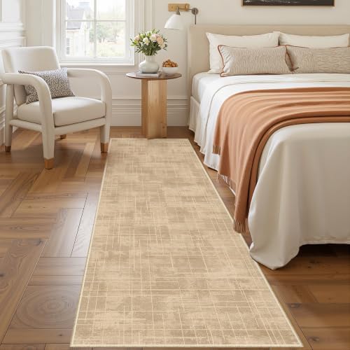 2x8 Runner Rug Non Slip,Washable Hallway Runner Rug,Brown