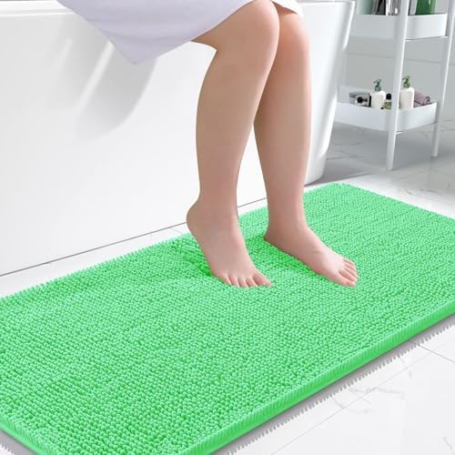 OLANLY Large Bathroom Rugs 50x30, Extra Soft Absorbent Chenille Bath Rugs