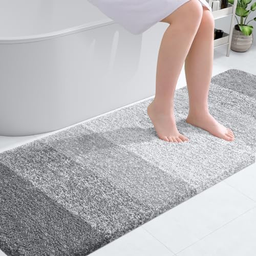 OLANLY Bathroom Runner Rug 70x20, Extra Soft Absorbent Microfiber Bath Rugs