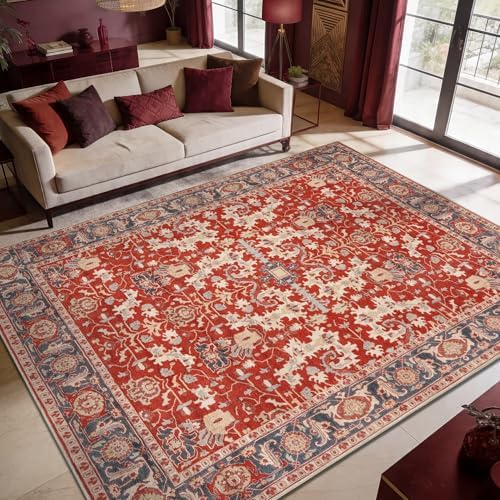Keen Home Design Vintage Washable Area Rug, Non-Slip Low Pile, 10x14