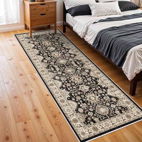 Washable Hallway Runner Rug 3x8: Non Slip Runner Rugs with Rubber Backing