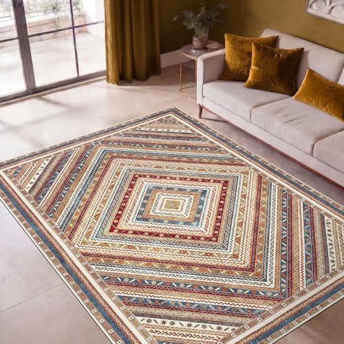 Keen Home Design Vintage Washable Area Rug, Non-Slip Low Pile, 5x7
