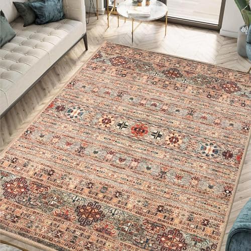 Keen Home Design Vintage Washable Area Rug, Non-Slip Low Pile, 6x9