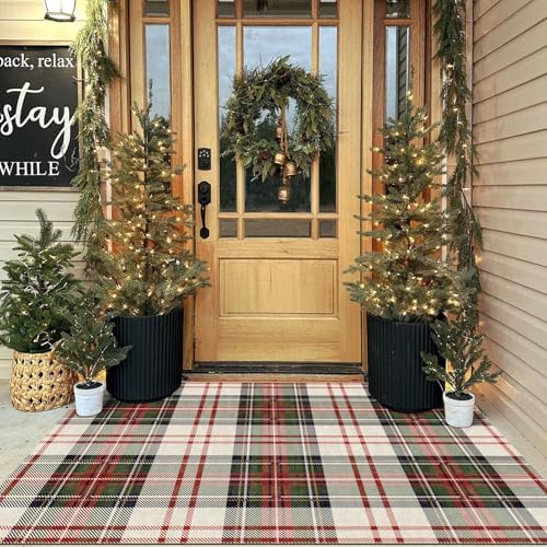 Christmas 3x5 Entry Rug Washable Indoor Outdoor Mats for Front Door