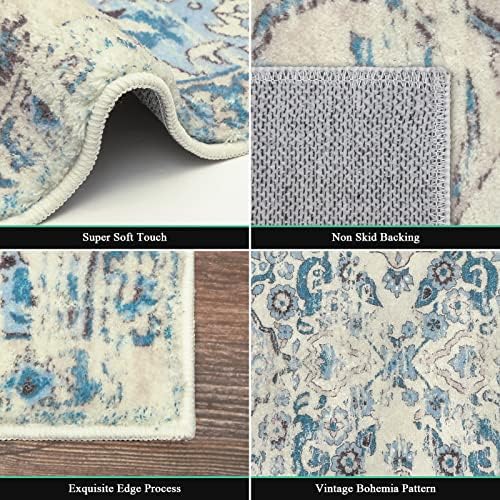 HEBE Hallway Runner Rug 2'x6', Washable Non Slip Kitchen Rug Runner