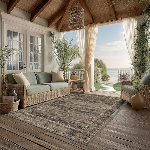 Ruaruarug Washable Area Rug 4×6 for Living Room, Ultra Soft, Camel