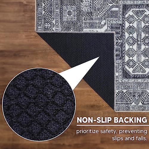 Keen Home Design Vintage Washable Area Rug, Non-Slip Low Pile, 9x12