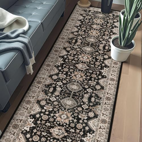 Long Hallway Runner Rug 3x22: Non Slip Runner Rugs with Rubber Backing Soft
