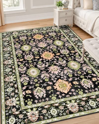 OLANLY 4x6 Washable Area Rug, Soft Non Slip Carpet for Bedroom Living Room