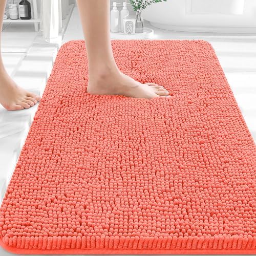 OLANLY Bathroom Rugs 30x20, Extra Soft Absorbent Chenille Bath Rugs