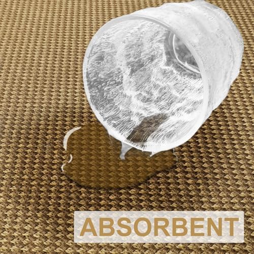 LEKEEPGO Door Mat 24"x47", Non Slip Washable Indoor Door Mat, Light Brown