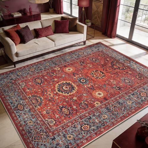 Keen Home Design Vintage Washable Area Rug, Non-Slip Low Pile, 8x10