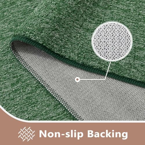 4x6 Green/White Area Rug Non-Slip Washable Soft for Bedroom Living Room