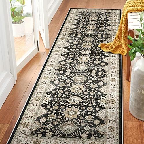 Washable Hallway Runner Rug 2x10: Non Slip Runner Rugs with Rubber Backing