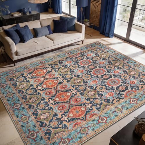 Keen Home Design Vintage Washable Area Rug, Non-Slip Low Pile, 8x10
