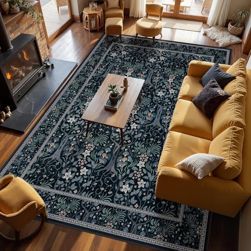 Joydeco 9x12 Area Rugs for Living Room, Large Boho Tree Vintage Rug Carpet