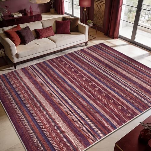 Keen Home Design Vintage Washable Area Rug, Non-Slip Low Pile, 8x10
