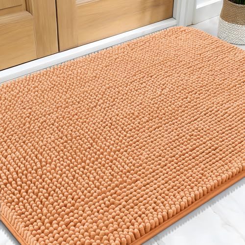 OLANLY Dog Door Mat for Muddy Paws 32x20, Super Absorbent Chenille Mud Mat