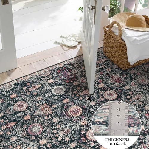 Lahome Moroccan Kitchen Runner, 2x5 Rug Runners for Hallways Non Slip