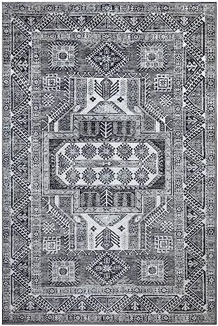 Keen Home Design Vintage Washable Area Rug, Non-Slip Low Pile, 9x12