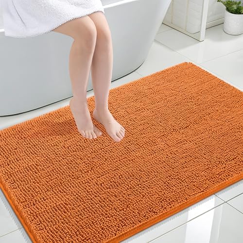 OLANLY Large Bathroom Rugs 44x32, Extra Soft Absorbent Chenille Bath Rugs