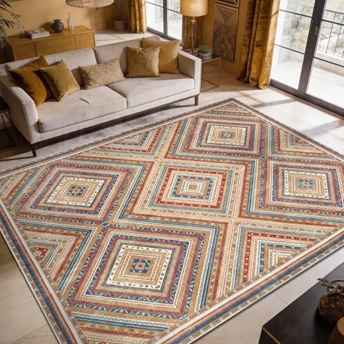 Keen Home Design Vintage Washable Area Rug, Non-Slip Low Pile, 6x9