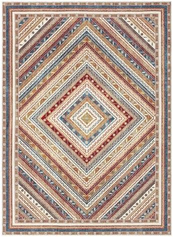 Keen Home Design Vintage Washable Area Rug, Non-Slip Low Pile, 5x7