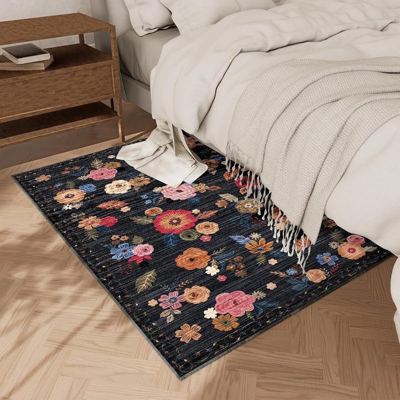2x3 Washable Entryway Area Rug: Small Rug Non Slip Door Mat Indoor Entrance
