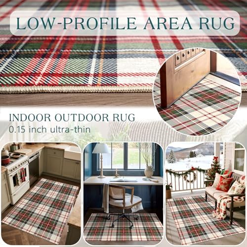 Christmas 3x5 Entry Rug Washable Indoor Outdoor Mats for Front Door